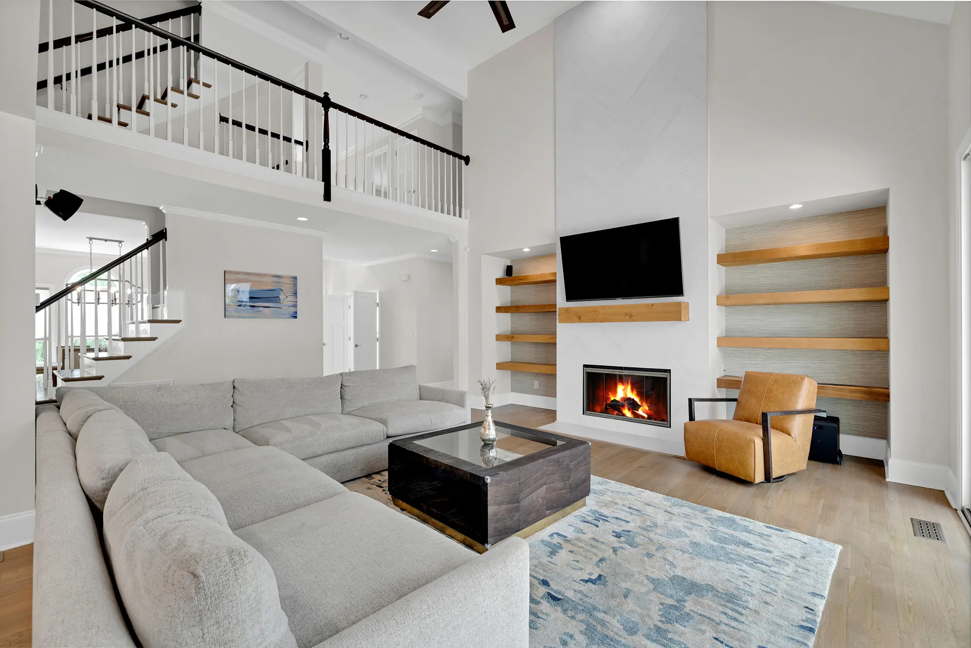 Two-Story Living Room — real estate photography