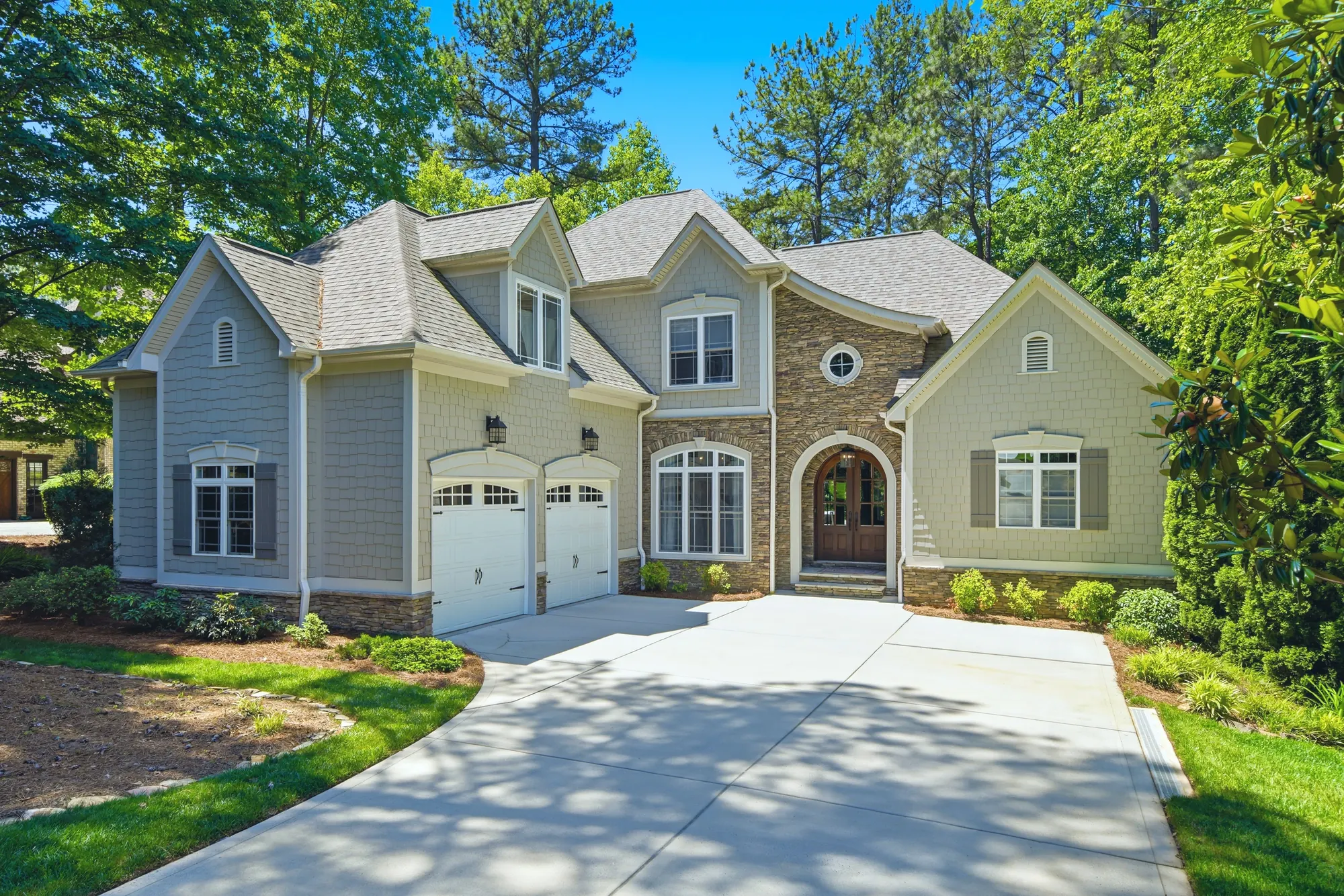Stone and Shake Exterior — real estate photography