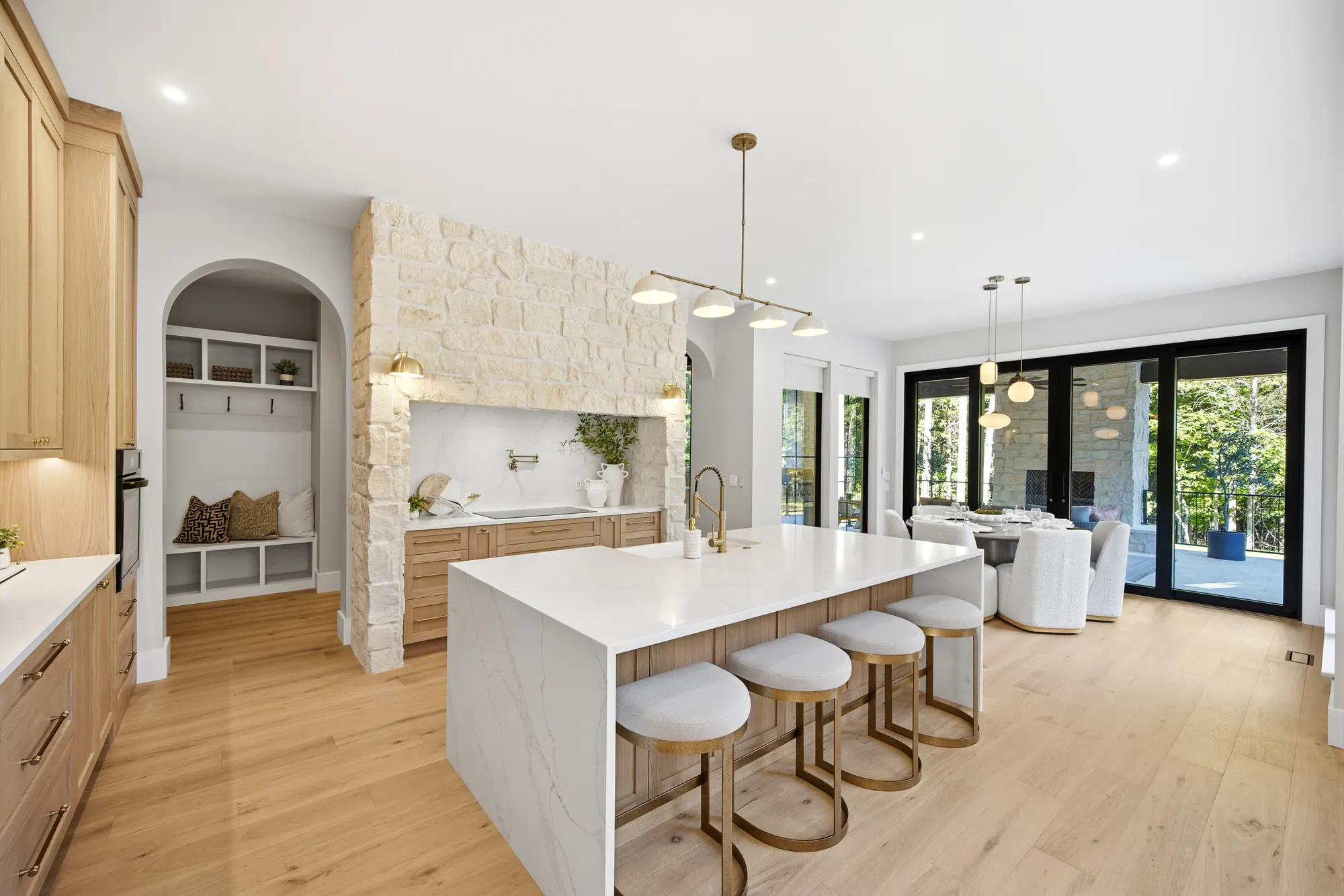 Waterfall Island Kitchen — real estate photography