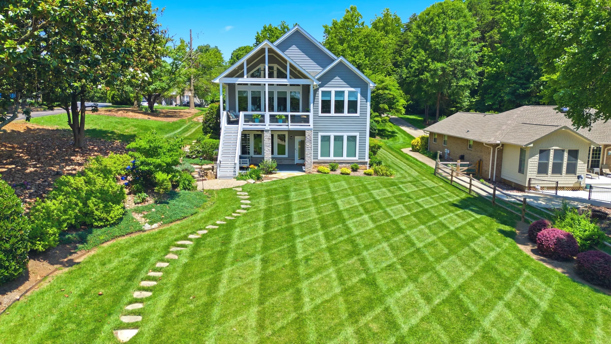 Backyard from Above — real estate photography